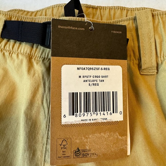 NEW North Face Mens Ripstop Cargo Shorts Sz Small Khaki - Picture 4 of 10
